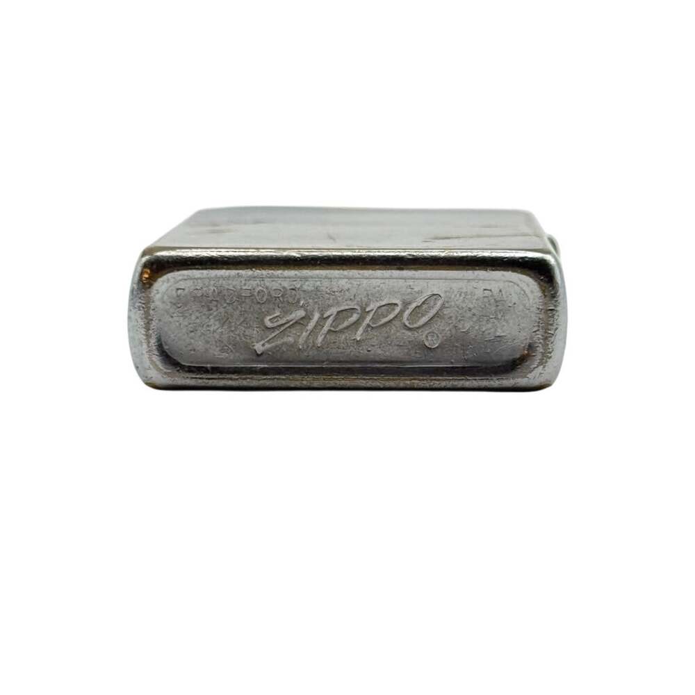 1978 Zippo Regular Brushed Chrome Windproof Pocket Lighter Worn Edges Untested